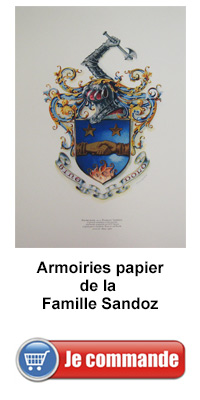 Armoirie papier de la famille Sandoz